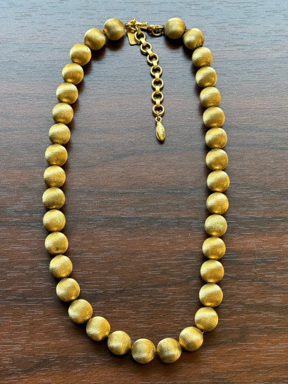 Monet Brushed Gold Look 1950s Necklace